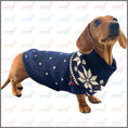 Load image into Gallery viewer, Navy Winter Print Dachshund Jumper
