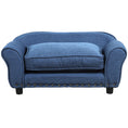 Load image into Gallery viewer, Sausage Dog Box Navy Linen Elevated Sofa Bed Couch
