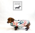 Load image into Gallery viewer, CLEARANCE - Sausage Dog Box Waterproof Puffer Step In Coat - Butterfly