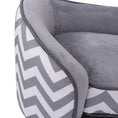Load image into Gallery viewer, Sausage Dog Box Zig Zag Pet Sofa Grey