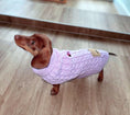Load image into Gallery viewer, Lavender Lilac Luxury Cable Knit Dachshund Jumper