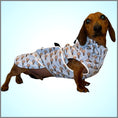 Load image into Gallery viewer, Blue Dachshund Coat 'Up Up and Away' Waterproof With PolarTec Fleece