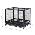 Load image into Gallery viewer, Sausage Dog Box Outdoor Metal Cage Crate With Wheels and Tray