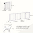 Load image into Gallery viewer, SDB Freestanding Pet Gate 4 Panel Folding Wooden Dog Barrier w/ Support Feet