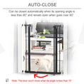 Load image into Gallery viewer, SDB 74-84cm Adjustable Metal Pet Gate Safety Barrier w/ Auto-Close Door Black