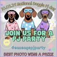 Load image into Gallery viewer, Purple Pitter Patter Paws - Sausage Dog Box Dachshund PJ's/Jumper