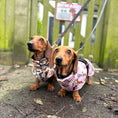 Load image into Gallery viewer, Pink Sophisticated Sausage Waterproof Polartec Fleece Dachshund Dog Coat