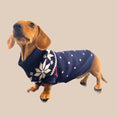 Load image into Gallery viewer, Navy Winter Print Dachshund Jumper
