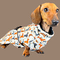 Load image into Gallery viewer, Beige Sophisticated Sausage Waterproof Polartec Fleece Dachshund Dog Coat