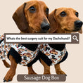 Load image into Gallery viewer, Sophisticated Sausage Antibacterial Dachshund Dog Surgery Suit