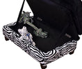 Load image into Gallery viewer, Sausage Dog Box Zebra Chaise Longue Sofa Bed With Storage