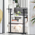Load image into Gallery viewer, SDB 74-84cm Adjustable Metal Pet Gate Safety Barrier w/ Auto-Close Door Black