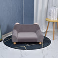 Load image into Gallery viewer, Sausage Dog Box Velvet Feel Sofa Bed Grey Pink Ears