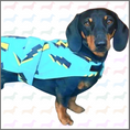 Load image into Gallery viewer, Sausage Dog Box Designer Fleece Waterproof 'Lightning Bolt' Coat
