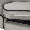 Load image into Gallery viewer, Sausage Dog Box, Dachshund Linnea Luxury Grey Cord Sofa Bed