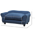 Load image into Gallery viewer, Sausage Dog Box Navy Linen Elevated Sofa Bed Couch