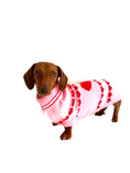 Load image into Gallery viewer, Sausage Dog Box Dachshund ‘Be Mine’ Love Heart Pink Jumper