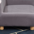 Load image into Gallery viewer, Sausage Dog Box Velvet Feel Sofa Bed Grey Pink Ears