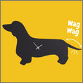 Load image into Gallery viewer, Smooth Haired Dachshund Wagging Tail Clock