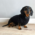 Load image into Gallery viewer, BARK AVENUE Luxury Cable Knit Jumper - Matte Black