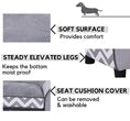 Load image into Gallery viewer, Sausage Dog Box Grey Zig Zag Bed/Sofa