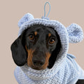 Load image into Gallery viewer, Frosted Blue DoxieRobe - Bamboo Dachshund Bath Robe
