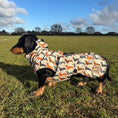 Load image into Gallery viewer, Beige Sophisticated Sausage Waterproof Polartec Fleece Dachshund Dog Coat