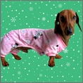 Load image into Gallery viewer, Snow Cute Dachshund Christmas PJ Onesie Outfit - Pink
