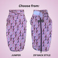 Load image into Gallery viewer, Pink Sophisticated Sausage Long Dog Zipper Dachshund Fleece Jumper / Sweater