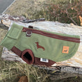 Load image into Gallery viewer, Pistachio Waterproof Dachshund Harness Fleece | DoxieDri by Sausage Dog Box