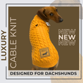 Load image into Gallery viewer, Honey Pie Luxury Cable Knit Dachshund Jumper - Sausage Dog Box