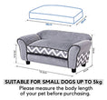 Load image into Gallery viewer, Sausage Dog Box Grey Zig Zag Bed/Sofa