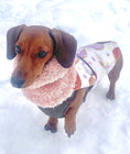 Load image into Gallery viewer, Sausage Dog Box Designer Fleece Waterproof 'Doughnut' Dachshund Coat