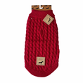 Load image into Gallery viewer, Cranberry Red Cable Knit Dachshund Jumper Sweater - Sausage Dog Box