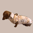 Load image into Gallery viewer, Chestnut Plaid Fleece Dachshund Dog Jumper