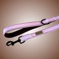 Load image into Gallery viewer, Pretty Pink Houndstooth Sausage Dog Walking Lead