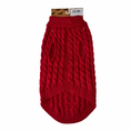 Load image into Gallery viewer, Cranberry Red Cable Knit Dachshund Jumper Sweater - Sausage Dog Box