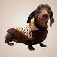 Load image into Gallery viewer, Beige Sophisticated Sausage Sherpa Fleece Dachshund Dog Coats