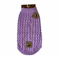 Load image into Gallery viewer, Lavender Lilac Luxury Cable Knit Dachshund Jumper