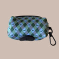 Load image into Gallery viewer, Blue Highland Argyle Clip On Poop Bag Holder