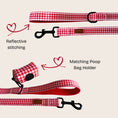 Load image into Gallery viewer, Red Houndstooth Dachshund Lead