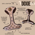 Load image into Gallery viewer, Chestnut Plaid DoxieLite Adjustable Dachshund Harness