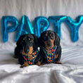 Load image into Gallery viewer, Navy Balloon Dog Dachshund Anti-Rub Harness