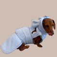 Load image into Gallery viewer, Frosted Blue DoxieRobe - Bamboo Dachshund Bath Robe