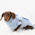 Load image into Gallery viewer, Frosted Blue DoxieRobe - Bamboo Dachshund Bath Robe