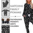 Load image into Gallery viewer, Matching Family Halloween Dachshund Print Pj’s | Twilight Doxie