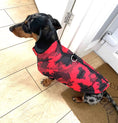 Load image into Gallery viewer, Sausage Dog Box Waterproof Step In Puffer Coat - Red