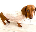 Load image into Gallery viewer, Sausage Dog Box Oatmeal Cosy Cable Knit Dachshund Jumper

