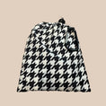 Load image into Gallery viewer, Houndstooth 'Dach-A-Mac' Dachshund Rain Mac In Bag Sausage Dog Box Folda
