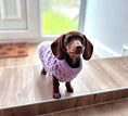 Load image into Gallery viewer, Lavender Lilac Luxury Cable Knit Dachshund Jumper
